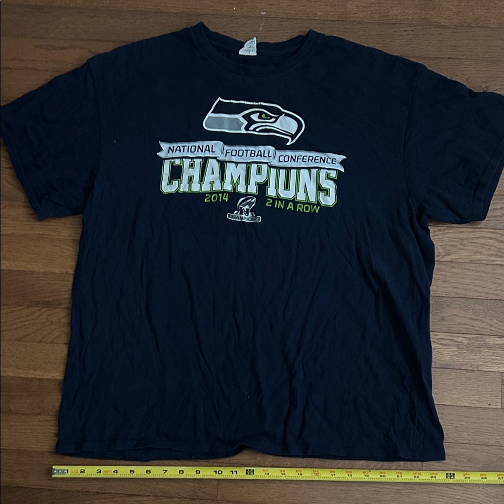 Vintage Seahawks Men's Black NFC Champions Tee